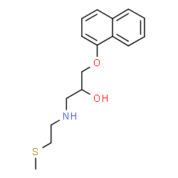 ChemSpider 2D Image | 1-{[2-(Methylsulfanyl)ethyl]amino}-3-(1-naphthyloxy)-2-propanol | C16H21NO2S