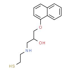 ChemSpider 2D Image | 1-(1-Naphthyloxy)-3-[(2-sulfanylethyl)amino]-2-propanol | C15H19NO2S