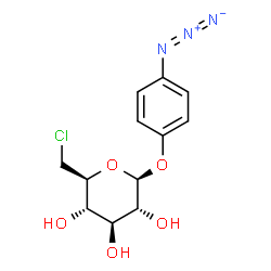 ChemSpider 2D Image | 4-Azidophenyl 6-chloro-6-deoxy-beta-D-glucopyranoside | C12H14ClN3O5
