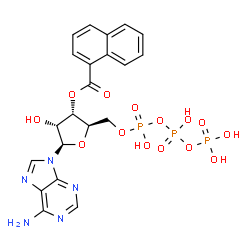 ChemSpider 2D Image | 3'-O-1-Naphthoyladenosine 5'-(tetrahydrogen triphosphate) | C21H22N5O14P3