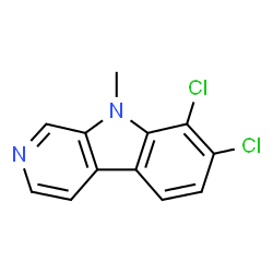 ChemSpider 2D Image | 7,8-Dichloro-9-methyl-9H-beta-carboline | C12H8Cl2N2