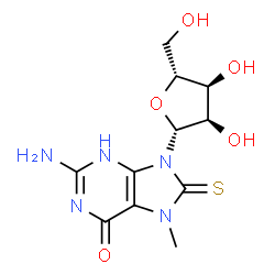 ChemSpider 2D Image | 7-Methyl-8-thioxoguanosine | C11H15N5O5S