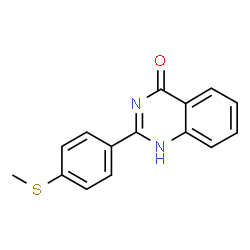ChemSpider 2D Image | 2-(4-(Methylthio)phenyl)quinazolin-4(1H)-one | C15H12N2OS