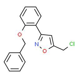 ChemSpider 2D Image | 3-[2-(Benzyloxy)phenyl]-5-(chloromethyl)-1,2-oxazole | C17H14ClNO2