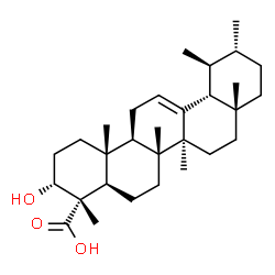 ChemSpider 2D Image | (3alpha)-3-Hydroxyurs-12-en-23-oic acid | C30H48O3