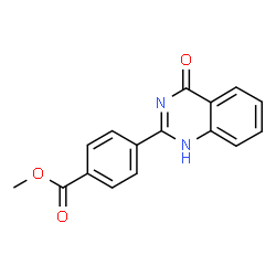 ChemSpider 2D Image | Methyl 4-(4-oxo-1,4-dihydro-2-quinazolinyl)benzoate | C16H12N2O3