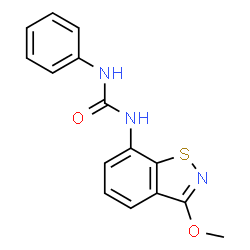 ChemSpider 2D Image | 1-(3-Methoxy-1,2-benzothiazol-7-yl)-3-phenylurea | C15H13N3O2S