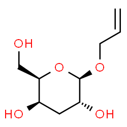 ChemSpider 2D Image | Allyl 3-deoxy-beta-D-xylo-hexopyranoside | C9H16O5