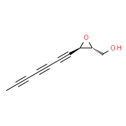 ChemSpider 2D Image | [(2R,3R)-3-(1,3,5-Heptatriyn-1-yl)-2-oxiranyl]methanol | C10H8O2