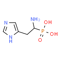 ChemSpider 2D Image | [1-Amino-2-(1H-imidazol-5-yl)ethyl]phosphonic acid | C5H10N3O3P