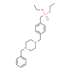 ChemSpider 2D Image | O,O-Diethyl (4-(4-benzylpiperazinomethyl)benzyl)phosphonate | C23H33N2O3P