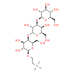 ChemSpider 2D Image | 2-(Trimethylsilyl)ethyl beta-D-glucopyranosyl-(1->3)-alpha-D-galactopyranosyl-(1->4)-beta-D-galactopyranoside | C23H44O16Si