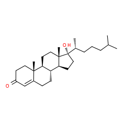ChemSpider 2D Image | 17-Hydroxycholest-4-en-3-one | C27H44O2