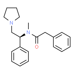 ChemSpider 2D Image | (S)-N-methyl-N-(1-phenyl-2-(1-pyrrolidinyl)ethyl)benzeneacetamide | C21H26N2O