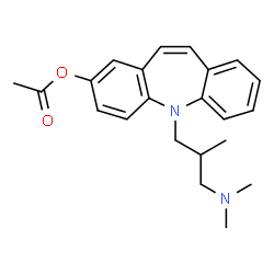 ChemSpider 2D Image | 5-[3-(Dimethylamino)-2-methylpropyl]-5H-dibenzo[b,f]azepin-2-yl acetate | C22H26N2O2