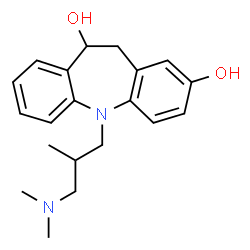 ChemSpider 2D Image | 5-[3-(Dimethylamino)-2-methylpropyl]-10,11-dihydro-5H-dibenzo[b,f]azepine-2,10-diol | C20H26N2O2