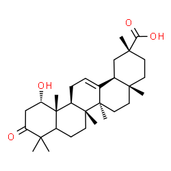 ChemSpider 2D Image | (1alpha,5xi,18alpha)-1-Hydroxy-3-oxoolean-12-en-29-oic acid | C30H46O4