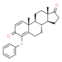 ChemSpider 2D Image | 4-(Phenylsulfanyl)androsta-1,4-diene-3,17-dione | C25H28O2S