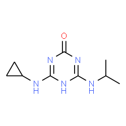 ChemSpider 2D Image | 4-(Cyclopropylamino)-6-(isopropylamino)-1,3,5-triazin-2(1H)-on | C9H15N5O