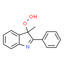 ChemSpider 2D Image | 3-Methyl-2-phenyl-3H-indol-3-yl hydroperoxide | C15H13NO2