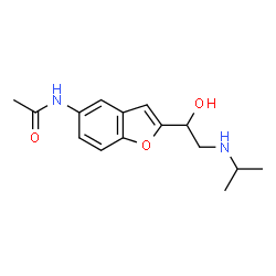 ChemSpider 2D Image | N-{2-[1-Hydroxy-2-(isopropylamino)ethyl]-1-benzofuran-5-yl}acetamide | C15H20N2O3