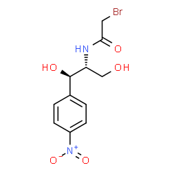 ChemSpider 2D Image | 2-Bromo-N-[(1R,2R)-1,3-dihydroxy-1-(4-nitrophenyl)-2-propanyl]acetamide | C11H13BrN2O5