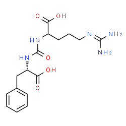 ChemSpider 2D Image | N-({1-Carboxy-4-[(diaminomethylene)amino]butyl}carbamoyl)-L-phenylalanine | C16H23N5O5