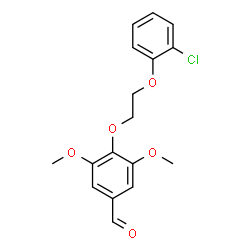 ChemSpider 2D Image | 4-[2-(2-Chlorophenoxy)ethoxy]-3,5-dimethoxybenzaldehyde | C17H17ClO5