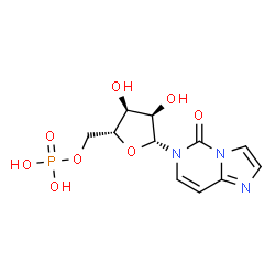 ChemSpider 2D Image | 6-(5-O-Phosphono-beta-D-ribofuranosyl)imidazo[1,2-c]pyrimidin-5(6H)-one | C11H14N3O8P