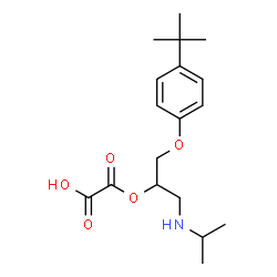 ChemSpider 2D Image | ({1-(Isopropylamino)-3-[4-(2-methyl-2-propanyl)phenoxy]-2-propanyl}oxy)(oxo)acetic acid | C18H27NO5