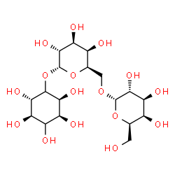 ChemSpider 2D Image | (2S,3R,5S,6S)-2,3,4,5,6-Pentahydroxycyclohexyl 6-O-alpha-D-galactopyranosyl-alpha-D-galactopyranoside | C18H32O16