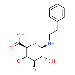 ChemSpider 2D Image | N-(2-Phenylethyl)-beta-D-glucopyranuronosylamine | C14H19NO6