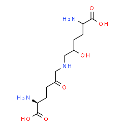 ChemSpider 2D Image | (2S)-2-Amino-6-[(5-amino-5-carboxy-2-hydroxypentyl)amino]-5-oxohexanoic acid | C12H23N3O6