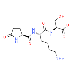 ChemSpider 2D Image | 5-Oxo-L-prolyl-L-lysyl-L-serine | C14H24N4O6