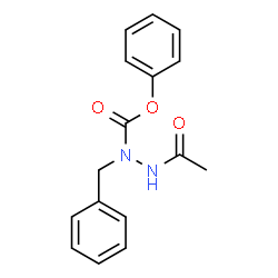 ChemSpider 2D Image | Phenyl 2-acetyl-1-benzylhydrazinecarboxylate | C16H16N2O3