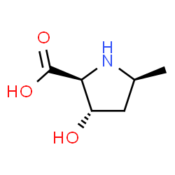 ChemSpider 2D Image | trans-3-hydroxy-5-methylproline | C6H11NO3