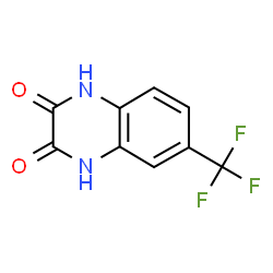 ChemSpider 2D Image | 6-Trifluoromethyl-1,4-dihydroquinoxaline-2,3-dione | C9H5F3N2O2