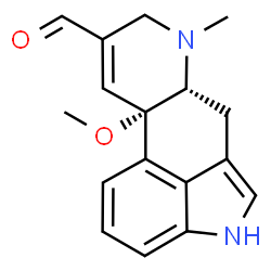 ChemSpider 2D Image | 10-Methoxy-6-methyl-8,9-didehydroergoline-8-carbaldehyde | C17H18N2O2