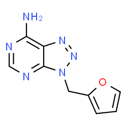 ChemSpider 2D Image | 3-(2-Furylmethyl)-3H-[1,2,3]triazolo[4,5-d]pyrimidin-7-amine | C9H8N6O