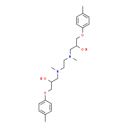 ChemSpider 2D Image | 1,1'-[1,2-Ethanediylbis(methylimino)]bis[3-(4-methylphenoxy)-2-propanol] | C24H36N2O4