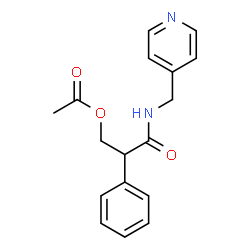 ChemSpider 2D Image | 3-Oxo-2-phenyl-3-[(4-pyridinylmethyl)amino]propyl acetate | C17H18N2O3