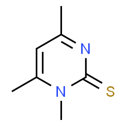 ChemSpider 2D Image | 1,4,6-Trimethyl-2(1H)-pyrimidinethione | C7H10N2S