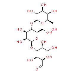 ChemSpider 2D Image | beta-D-Glucopyranosyl-(1->4)-beta-D-mannopyranosyl-(1->4)-D-glucose | C18H32O16