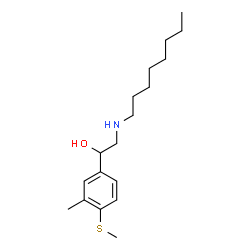 ChemSpider 2D Image | 1-[3-Methyl-4-(methylsulfanyl)phenyl]-2-(octylamino)ethanol | C18H31NOS