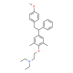 ChemSpider 2D Image | n,n-diethyl-2-(4-(2-(4-methoxyphenyl)-1-phenylethyl)-2,6-dimethylphenoxy)ethanamine | C29H37NO2