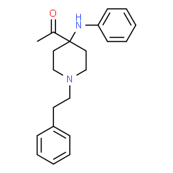 ChemSpider 2D Image | 1-[4-Anilino-1-(2-phenylethyl)-4-piperidinyl]ethanone | C21H26N2O