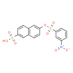 ChemSpider 2D Image | 6-{[(3-Nitrophenyl)sulfonyl]oxy}-2-naphthalenesulfonic acid | C16H11NO8S2