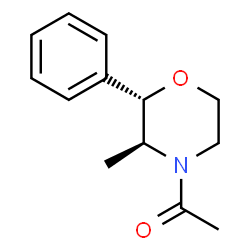 ChemSpider 2D Image | 1-[(2S,3S)-3-Methyl-2-phenyl-4-morpholinyl]ethanone | C13H17NO2