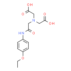 ChemSpider 2D Image | 2,2'-({2-[(4-Ethoxyphenyl)amino]-2-oxoethyl}imino)diacetic acid | C14H18N2O6