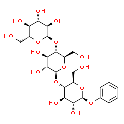 ChemSpider 2D Image | Phenyl alpha-D-glucopyranosyl-(1->4)-beta-D-glucopyranosyl-(1->4)-beta-D-glucopyranoside | C24H36O16